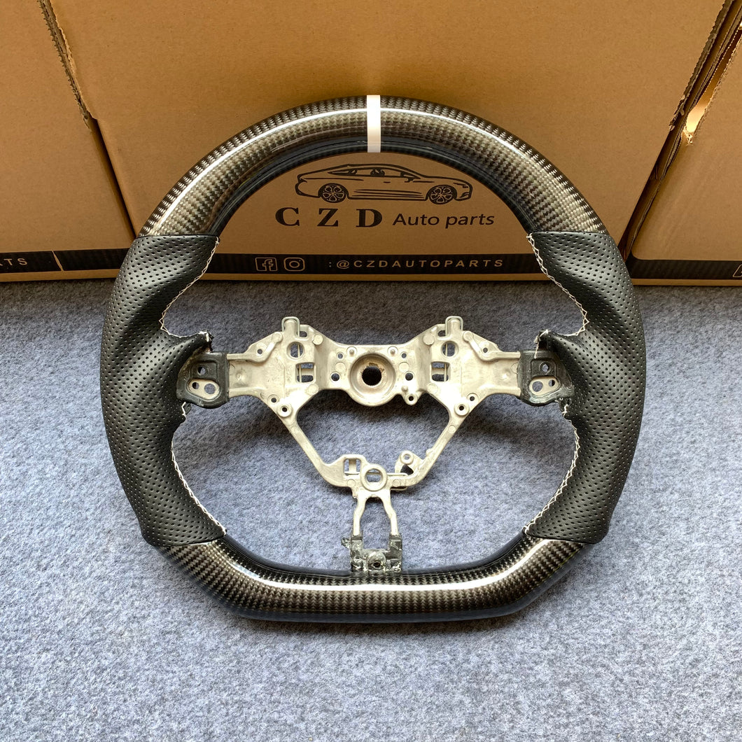 czd auto parts carbon fiber steering wheel for Toyota 86 2016-2019 with white stripe