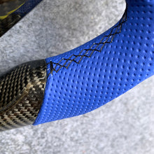 Load image into Gallery viewer, CZD auto parts for Honda 8th gen Accord 2008-2012 carbon fiber steering wheel with blue perforated leather side