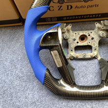 Load image into Gallery viewer, CZD auto parts for Honda 8th gen Accord 2008-2012 carbon fiber steering wheel with blue perforated leather side