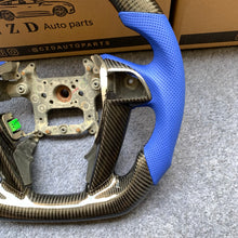 Load image into Gallery viewer, CZD auto parts for Honda 8th gen Accord 2008-2012 carbon fiber steering wheel with blue perforated leather side