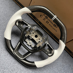 czd auto parts carbon fiber steering wheel for Honda 11th gen Civic XI 2021-2022 with white stripe