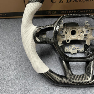czd auto parts carbon fiber steering wheel for Honda 11th gen Civic XI 2021-2022 with white stripe