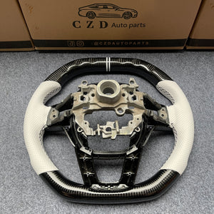 czd auto parts carbon fiber steering wheel for Honda 11th gen Civic XI 2021-2022 with white stripe