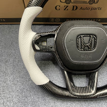 Load image into Gallery viewer, CZD auto parts for Honda 11th gen Civic XI 2021-2022 carbon fiber steering wheel with airbag cover