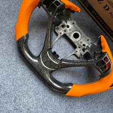 Load image into Gallery viewer, czd auto parts carbon fiber steering wheel for Acura TL/ILX with orange leather and stripe
