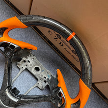 Load image into Gallery viewer, CZD autoparts for Acura ZDX 2009-2012 carbon fiber steering wheel with orange perforated leather