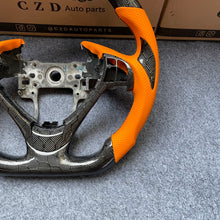 Load image into Gallery viewer, CZD autoparts for Acura ZDX 2009-2012 carbon fiber steering wheel with orange perforated leather