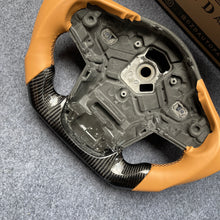 Load image into Gallery viewer, CZD auto parts for TOYOTA SUPRA A90 A91 MK5 2020-2021 carbon fiber steering wheel with orange smooth leather