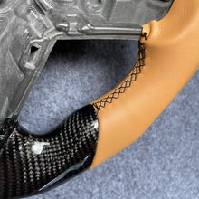 Load image into Gallery viewer, CZD auto parts for TOYOTA SUPRA A90 A91 MK5 2020-2021 carbon fiber steering wheel with orange smooth leather