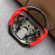 Load image into Gallery viewer, CZD auto parts for Honda 9th gen Accord SPORT 4 DOOR SEDAN 2013-2017 carbon fiber steering wheel with red perforated leather side