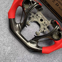 Load image into Gallery viewer, CZD auto parts for Honda Accord Crosstour 2013-2015 carbon fiber steering wheel with red perforated leather side