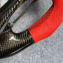 Load image into Gallery viewer, CZD auto parts for Honda Accord Crosstour 2013-2015 carbon fiber steering wheel with red perforated leather side