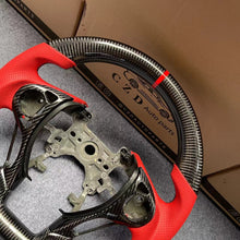 Load image into Gallery viewer, CZD auto parts for Honda Accord Crosstour 2013-2015 carbon fiber steering wheel with red perforated leather side