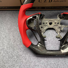 Load image into Gallery viewer, CZD auto parts for Honda Accord Crosstour 2013-2015 carbon fiber steering wheel with red perforated leather side