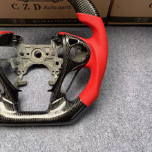 Load image into Gallery viewer, CZD auto parts for Honda Accord Crosstour 2013-2015 carbon fiber steering wheel with red perforated leather side