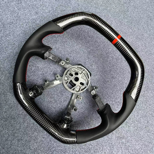 CZD auto parts carbon fiber steering wheel for Chevrolet Corvette C5 1997-2004 with red stripe