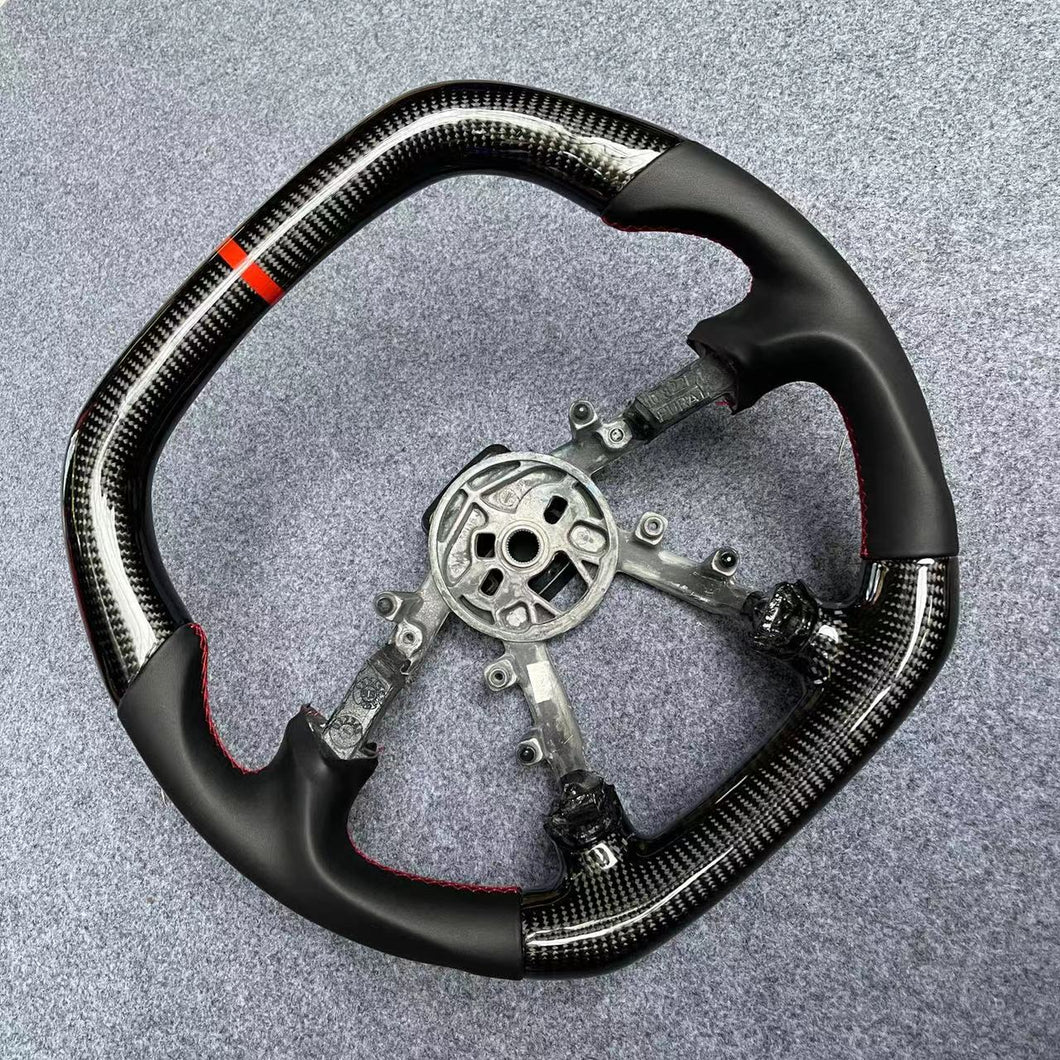 CZD auto parts carbon fiber steering wheel for Chevrolet Corvette C5 1997-2004 with black smooth leather