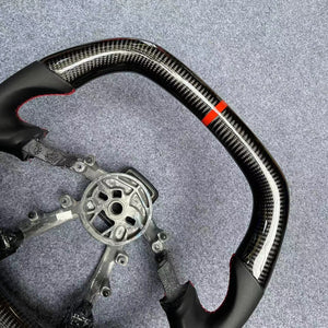 CZD auto parts carbon fiber steering wheel for Chevrolet Corvette C5 1997-2004 with flat top flat  bottom shape