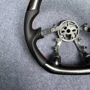 CZD auto parts carbon fiber steering wheel for Chevrolet Corvette C5 1997-2004 with flat top flat  bottom shape