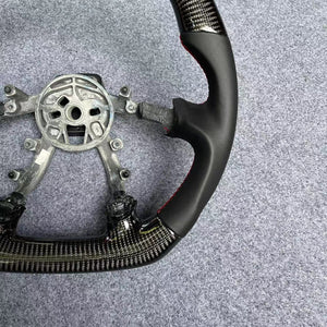 CZD auto parts carbon fiber steering wheel for Chevrolet Corvette C5 1997-2004 with flat top flat  bottom shape