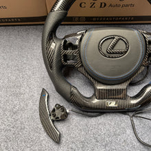 Load image into Gallery viewer, CZD auto parts for Lexus RCF F sport carbon fiber steering wheel with airbag cover &amp; paddle shifter