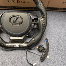 Load image into Gallery viewer, CZD auto parts for Lexus RCF F sport carbon fiber steering wheel with airbag cover &amp; paddle shifter