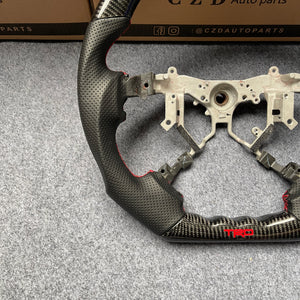 czd auto parts carbon fiber steering wheel for Tundra 2007-2013 with red stripe