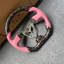 Load image into Gallery viewer, CZD auto parts for Legacy 2004 2005 2006 carbon fiber steering wheel with pink leather