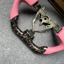 Load image into Gallery viewer, CZD auto parts for Legacy 2004 2005 2006 carbon fiber steering wheel with pink leather