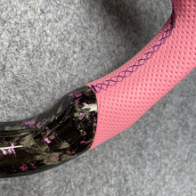 Load image into Gallery viewer, CZD auto parts for Legacy 2004 2005 2006 carbon fiber steering wheel with pink leather