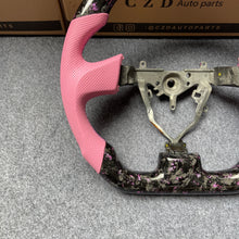 Load image into Gallery viewer, CZD auto parts for Legacy 2004 2005 2006 carbon fiber steering wheel with pink leather