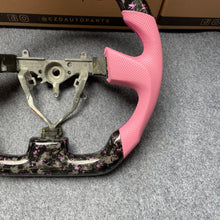 Load image into Gallery viewer, CZD auto parts for Legacy 2004 2005 2006 carbon fiber steering wheel with pink leather