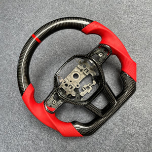 czd auto parts carbon fiber steering wheel for Honda 11th gen Civic XI 2021-2022 with gloss black carbon fiber trim