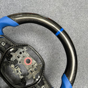 czd auto parts carbon fiber steering wheel for Honda 11th gen Civic XI 2021-2022 with blue perforated leather