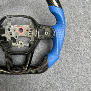 czd auto parts carbon fiber steering wheel for Honda 11th gen Civic XI 2021-2022 with blue perforated leather