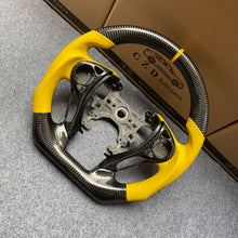 Load image into Gallery viewer, CZD auto parts for Honda Accord Crosstour 2013-2015 carbon fiber steering wheel with yellow perforated leather side