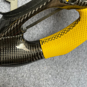 CZD auto parts For Honda 9th gen Accord SPORT 4 DOOR SEDAN 2013-2017 carbon fiber steering wheel with yellow perforated leather