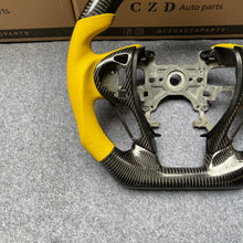 Load image into Gallery viewer, CZD auto parts for Honda Accord Crosstour 2013-2015 carbon fiber steering wheel with yellow perforated leather side