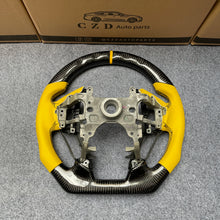 Load image into Gallery viewer, CZD auto parts for Honda Accord Crosstour 2013-2015 carbon fiber steering wheel with yellow perforated leather side