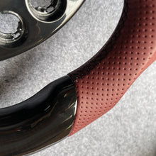 Load image into Gallery viewer, CZD auto parts carbon fiber steering wheel for Maserati Quattroporte 2005-2020 with brown perforated leather