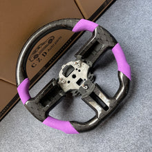Load image into Gallery viewer, CZD auto parts carbon fiber steering wheel for Ford Mustang 2010-2014 with purple alcantara