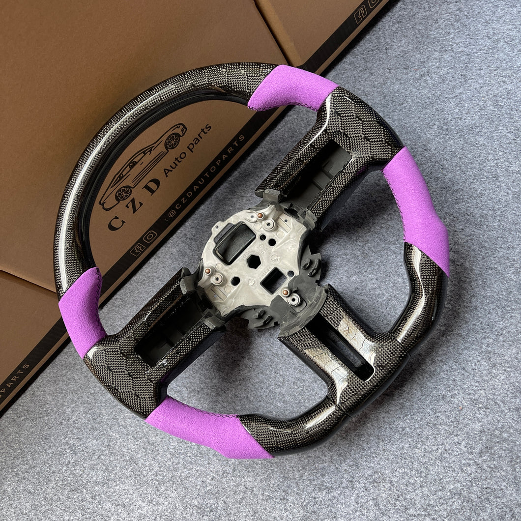 CZD auto parts carbon fiber steering wheel for Ford Mustang Shelby GT500 2010-2014 with honeycomb carbon fiber