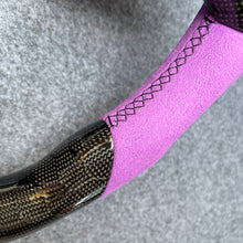 Load image into Gallery viewer, CZD autoparts for  Ford Mustang 2009-2014  carbon fiber steering wheel with purple alcantara leather side