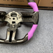 Load image into Gallery viewer, CZD auto parts carbon fiber steering wheel for Ford Mustang 2010-2014 with purple alcantara