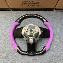 Load image into Gallery viewer, CZD autoparts for  Ford Mustang 2009-2014  carbon fiber steering wheel with purple alcantara leather side