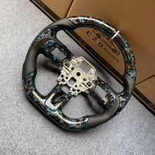 Load image into Gallery viewer, CZD auto parts for Ford SHELBY GT350R GENUINE 2018-2021 carbon fiber steering wheel with blue forged flakes carbon