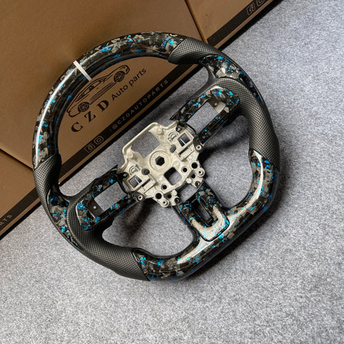 czd auto parts carbon fiber steering wheel for Ford SHELBY GT350R GENUINE 2018-2021 with blue flakes forged carbon fiber