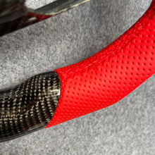 Load image into Gallery viewer, czd auto parts carbon fiber steering wheel for Infiniti G25 G35 G37 G37X 2007-2015 with red perforated leather