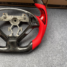 Load image into Gallery viewer, CZD autoparts for Infiniti G25 G35 G37 G37X 2007-2015 carbon fiber steering wheel with gloss red thumb grips