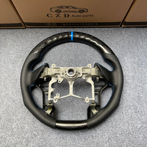 czd auto parts carbon fiber steering wheel for Tundra 2014-2017 with blue stripe